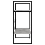 vidaXL Bibliothèque à 2 niveaux Gris béton 60x30x70 cm bois ingénierie