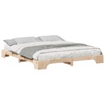 vidaXL Cadre de lit Marron 180 x 210 cm Pin massif