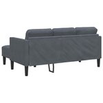 vidaXL Ensemble de Canapés Gris foncé 173 x 131 x 67 cm Velours