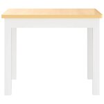 vidaXL Ensemble de table et chaises pour enfants 3 Pièces Blanc et beige