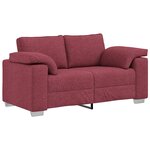 vidaXL Canapé Loveseat Rouge Vin - 120 cm en tissu