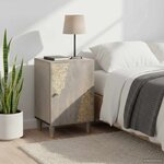 vidaXL Cabinet de salle de bain avec stockage Gris 38 x 33 x 58 cm