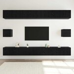 vidaXL Ensemble meuble TV 8 Pièces Chêne noir Bois d'ingénierie