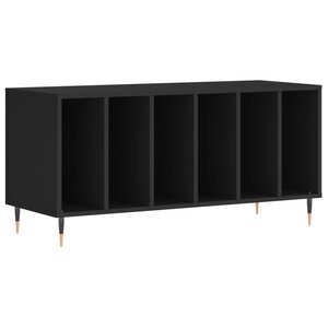 vidaXL Armoire à disques noir 100x38x48 cm bois d'ingénierie