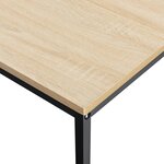 Bureau poste de travail ordinateur table MDF 120 cm beige et noir 03_0003511
