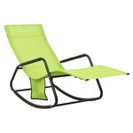 vidaXL Chaise longue acier et textilène vert