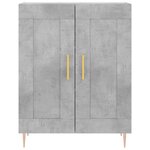 vidaXL Buffet haut Gris béton 69 5x34x180 cm Bois d'ingénierie