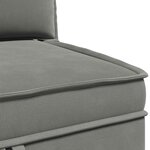 vidaXL Canapé d'angle avec rangement Gris foncé Velours