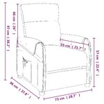 Vidaxl fauteuil inclinable cappuccino similicuir