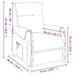 vidaXL Fauteuil inclinable Cappuccino Similicuir