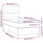 vidaXL Sommier à lattes de lit avec matelas Bleu 80x200 cm Tissu