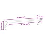 vidaXL Étagères Murales 2 Pièces Bois Ancien 80 x 15 x 15 5 cm