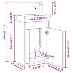 vidaXL Meuble de salle de bain avec robinet Bois ancien