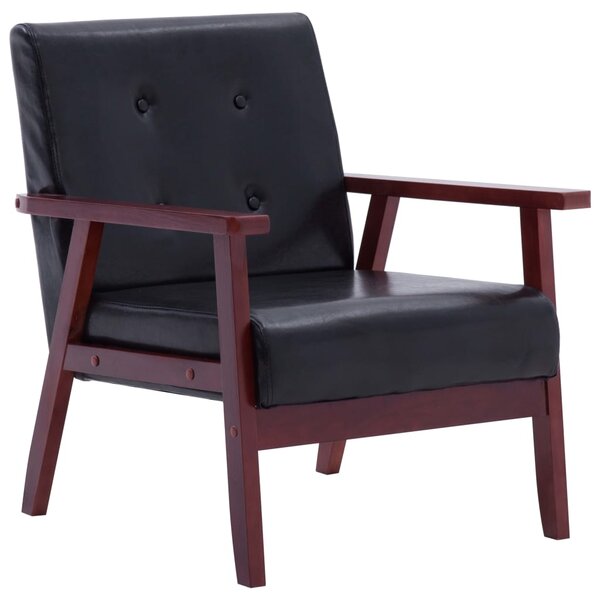vidaXL Fauteuil noir similicuir