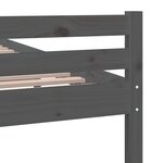 vidaXL Cadre de lit sans matelas gris bois massif 140x200 cm