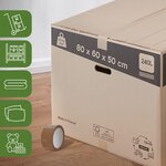 Pack and Move - Lot 30 cartons déménagement XXL - 80 x 60 x 50 cm - Poignées renforcées - 3 adhésifs offerts