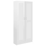 vidaXL Bibliothèque Blanc brillant 82 5x30 5x185 5cm Bois d'ingénierie