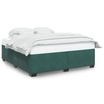 vidaXL Cadre de lit Vert foncé 180x200 cm Velours
