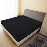vidaXL Drap-housse Jersey Noir 100x200 cm Coton