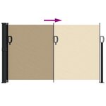 vidaXL Auvent latéral rétractable beige 120x500 cm