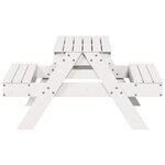 vidaXL Table de pique-nique avec bac à sable pour enfants pin massif