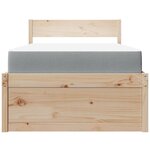 vidaXL Lit avec tiroirs et matelas 100x200 cm bois massif de pin