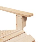vidaXL Chaise Adirondack avec pouf bois massif de sapin