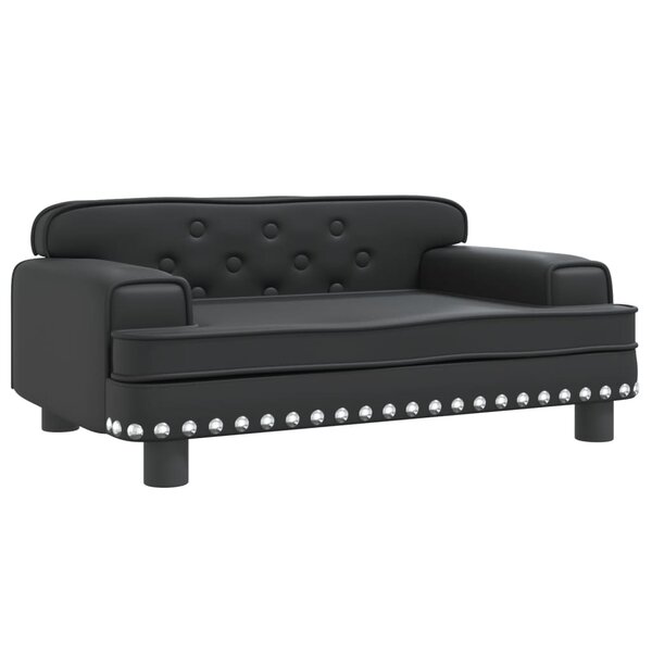 vidaXL Canapé pour enfants noir 70x45x30 cm similicuir
