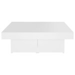 vidaXL Table basse blanc 90x90x28 cm bois d'ingénierie