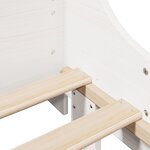 vidaXL Lit bibliothèque sans matelas blanc 90x200 cm bois massif