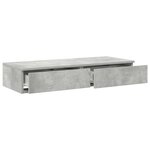 Tiroirs de lit vidaXL Gris béton 100x36 5x16 5 cm en bois d'ingénierie