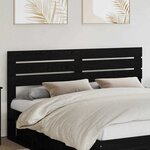 vidaXL Tête de lit Chêne noir 200 cm Bois d'ingénierie