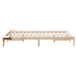vidaXL Cadre de lit avec tables de chevet Naturel 160 x 220 cm