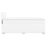 vidaXL Sommier à lattes de lit avec matelas Blanc 100x200cm Similicuir