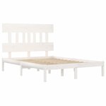 vidaXL Cadre de lit Blanc Bois massif 200x200 cm