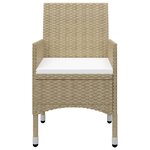 Vidaxl ensemble de salle à manger de jardin 5 pièces beige
