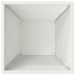 vidaXL Jardinières bowl   5 pièces blanches  35x35x15 cm en acier.