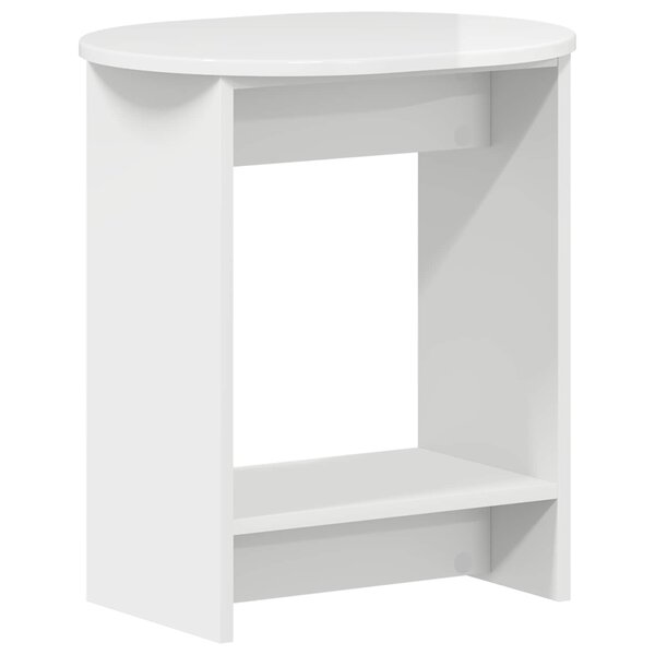 vidaXL Table d'appoint Blanc brillant 50 x 39 5 x 55 cm