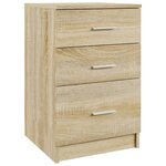 vidaXL Table de chevet Chêne sonoma 40x40x63 cm Bois d’ingénierie