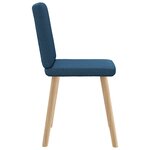 vidaXL Chaises à manger lot de 6 bleu tissu