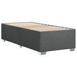 vidaXL Sommier à lattes de lit avec matelas Gris foncé 90x200 cm Tissu