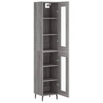 vidaXL Buffet haut Sonoma gris 34 5x34x180 cm Bois d'ingénierie
