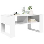 vidaXL Table basse Blanc 92 x 53 x 45 cm Bois d'ingénierie
