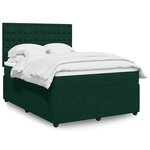 vidaXL Sommier à lattes de lit et matelas Vert foncé 160x200cm Velours
