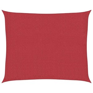 vidaXL Voile d'ombrage 160 g/m² Rouge 2 5x3 m PEHD