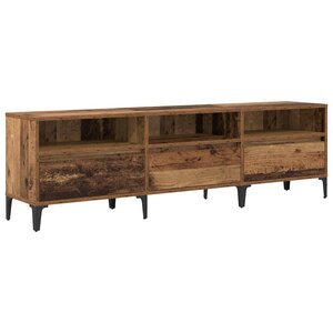 vidaXL Meuble TV Bois Ancien 150 x 30 x 45 cm Bois d'ingénierie et fer