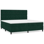 vidaXL Sommier à lattes de lit et matelas Vert foncé 200x200cm Velours