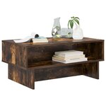 vidaXL Table basse Chêne fumé 80 x 46 x 35 cm Bois d'ingénierie