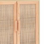 vidaXL Buffet Marron 60x30x70 cm Bois de pin massif et rotin naturel