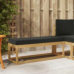 vidaXL Banc de Jardin Blanc 115 x 43 x 45 cm Bois d'Acacia Massif